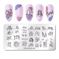 Nicole Diary, Пластина для стемпинга 12*6 см 52291 ND-262, 1 шт