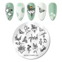 Nicole Diary, Пластина для стемпинга 5*5 см 51365 ND-220, 1 шт