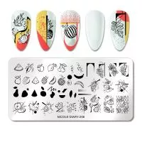 Nicole Diary, Пластина для стемпинга 12*6 см 52243 ND-256, 1 шт