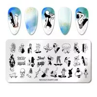 Nicole Diary, Пластина для стемпинга 12*6 см 52371 ND-269, 1 шт