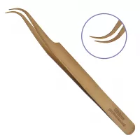 Пинцет elSHINE (Шайн) Classic изогнутый (золото) Пинцет elSHINE (Шайн) Classic изогнутый (золото)