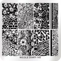 Nicole Diary, Пластина для стемпинга 6*6 см 48206 ND-140, 1 шт