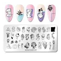 Nicole Diary, Пластина для стемпинга 12*6 см 52244 ND-257, 1 шт